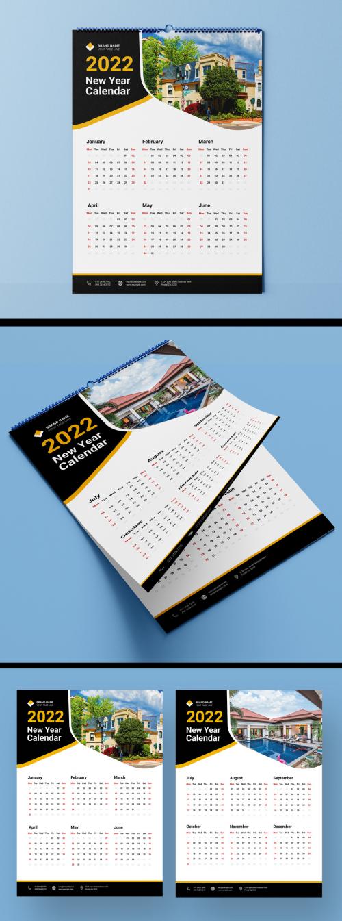 Adobe Stock - Wall Calendar Design Layout - 470735305