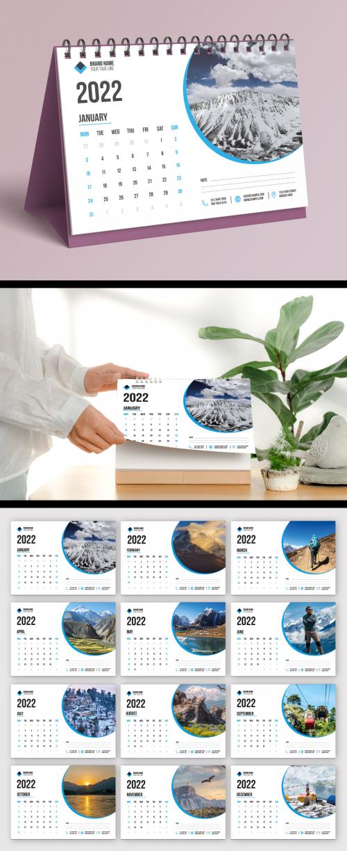 Adobe Stock - Desk Calendar Design Layout Planner - 470735306