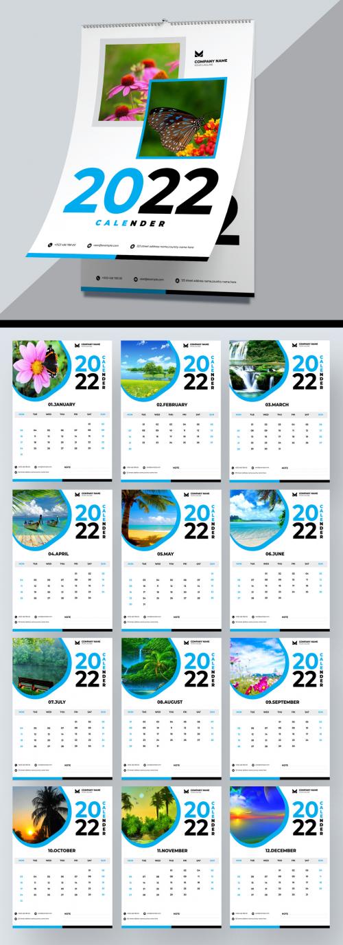 Adobe Stock - Calendar 2022 Planner Layout - 470735338