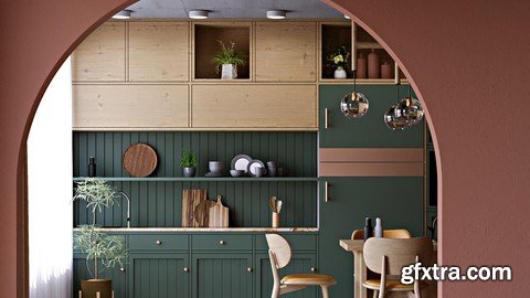 Interior Design In 3Ds Max And Corona Renderer | Kitchen