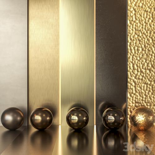 5 in 1 4k Brass Metal Pack Textures & Materials - Seamless - Vol 1