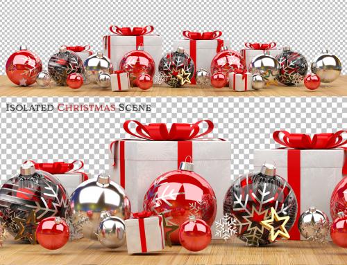 Adobe Stock - Isolated Christmas Decoration on Wood Mockup - 471148739