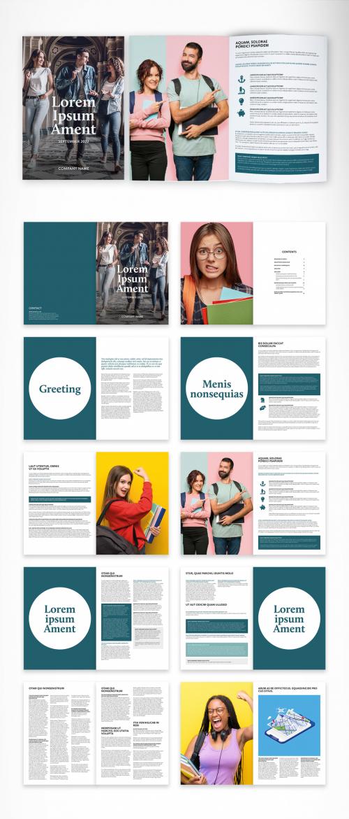 Adobe Stock - Academic Manual Layout with Turquoise Accents - 472107377