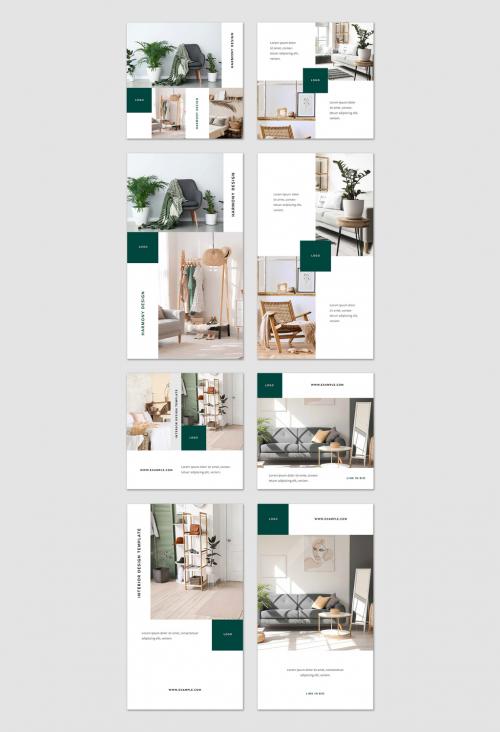 Adobe Stock - Clean Social Media Layout Set with Teal Accent - 472107932