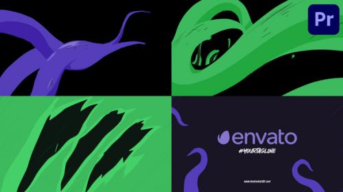 Videohive - Anime Tentacles Logo Opener for Premiere Pro - 51084042