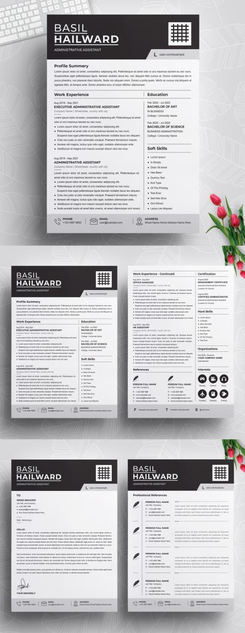 Adobe Stock - Clean and Professional Resume Layout - 472302611
