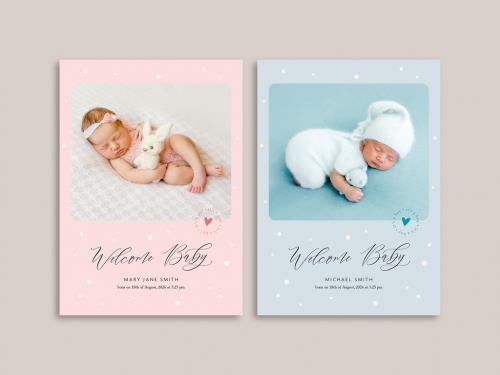 Adobe Stock - Baby Announcement Cards - 472503593