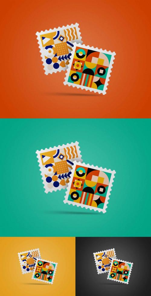 Adobe Stock - Gravity Square Postage Stamp Mockup Scene - 472741983
