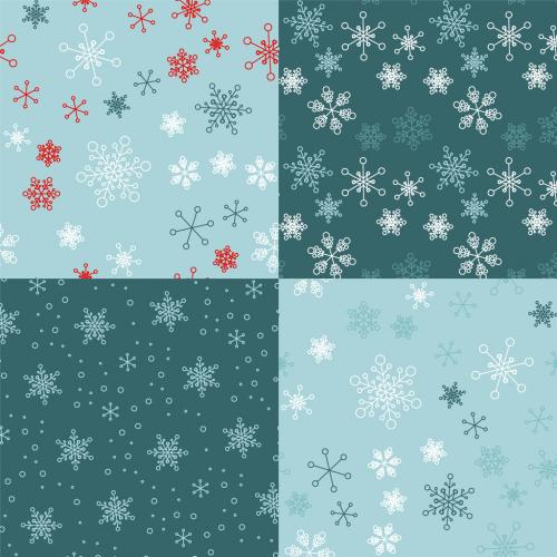 Adobe Stock - Christmas Seamless Pattern with Simple Snowflakes - 472742109