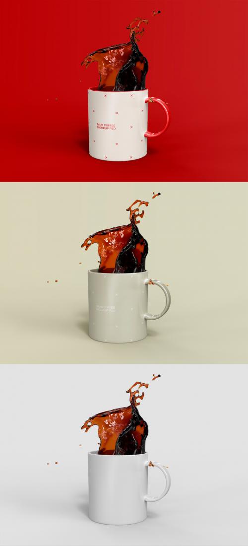Adobe Stock - 3D Coffee Mug Splash Mockups - 473154649