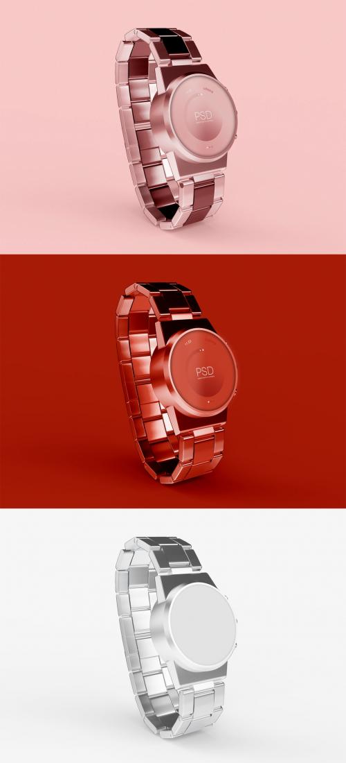 Adobe Stock - 3D Modern Wristwatch Mockup - 473154670