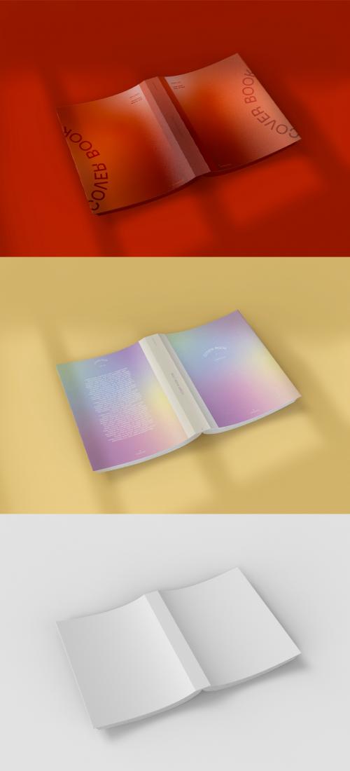 Adobe Stock - 3D Cover Side of Open Book Mockup - 473404660