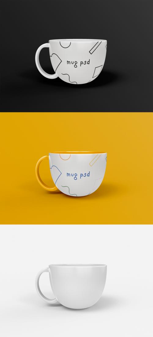 Adobe Stock - 3D Front View of Coffee Mug Mockup - 473404662