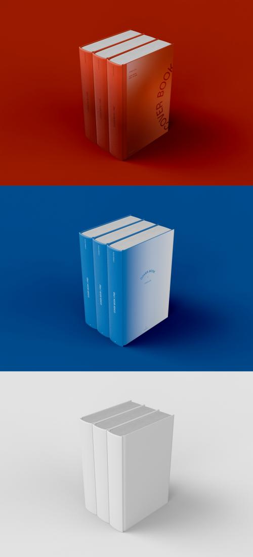 Adobe Stock - 3D Stack of Hardcover Books Mockup - 473404676