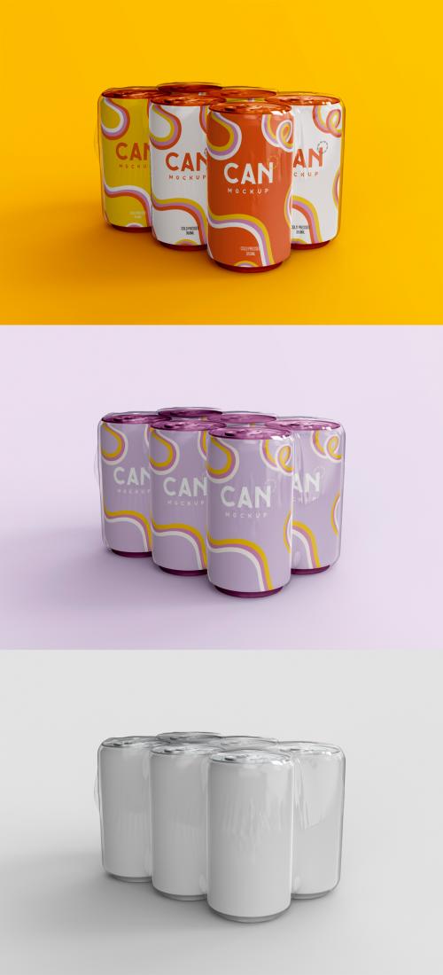 Adobe Stock - 3D Cans Pack Mockup - 473405584
