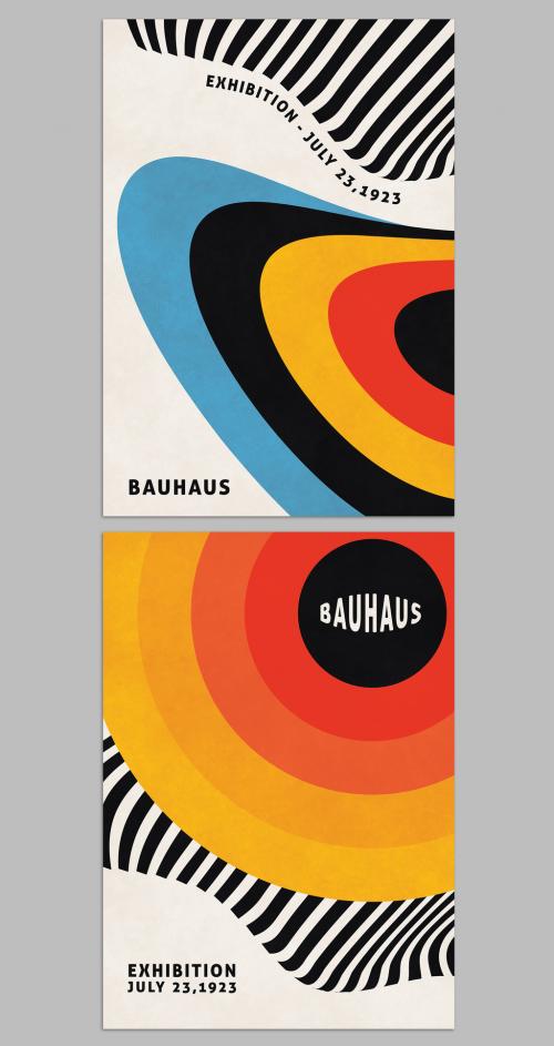 Adobe Stock - Minimal Geometric Graphic Covers Layout Design of Bauhaus Art - 473612642