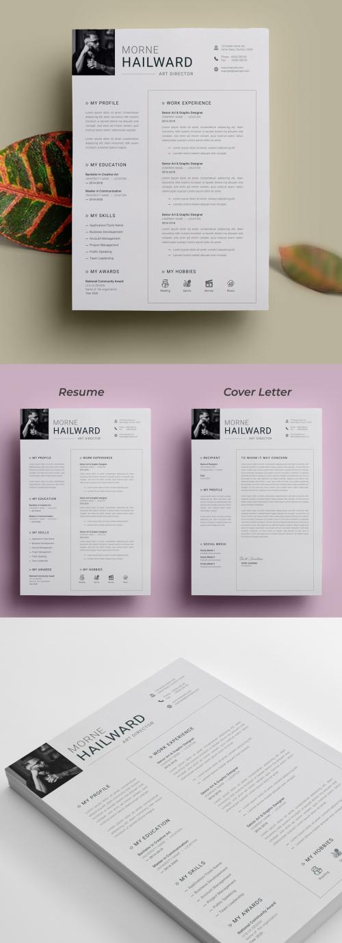 Adobe Stock - Clean Resume/CV with Cover Letter - 473616074