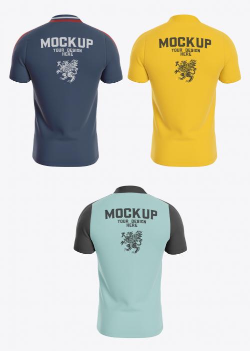 Adobe Stock - Men’S Sports T-Shirt Mockup. Back Side - 473619697