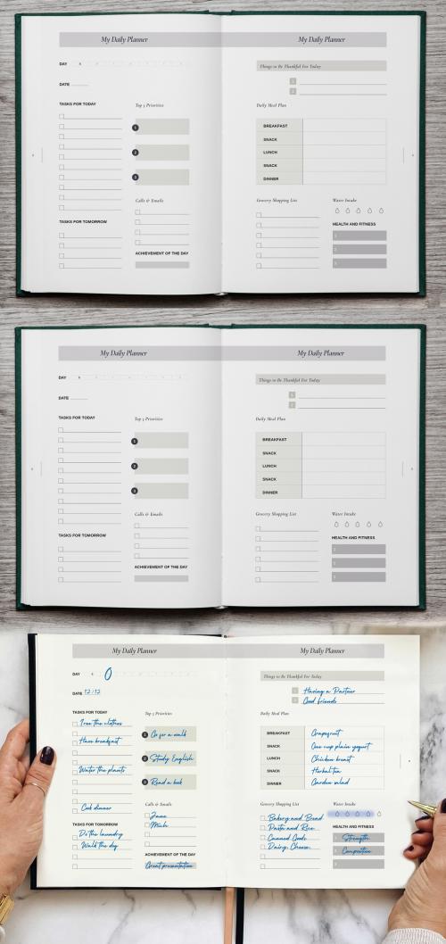 Adobe Stock - Daily Planner Book 2022 Layout - 473620080