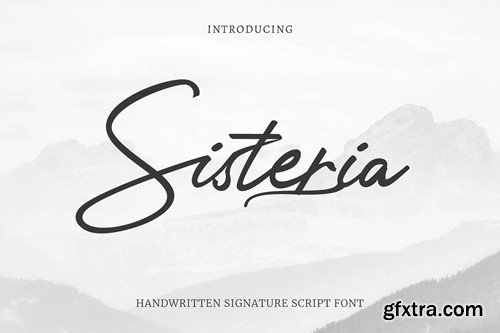 Sisteria Handwritten Signature Script Font VJUETFH