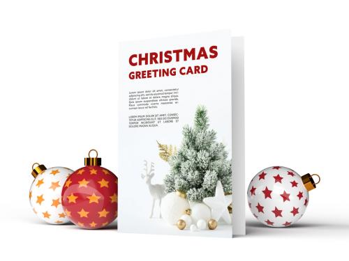 Adobe Stock - Christmas Greeting Card Mockup - 473623981
