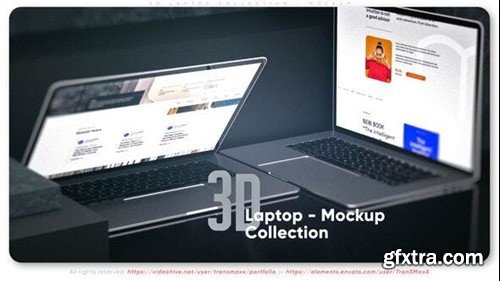 Videohive 3d Laptop Collection - Mockup 51249241