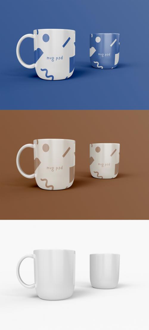 Adobe Stock - 3D Front View of Coffee Mugs - 473629709
