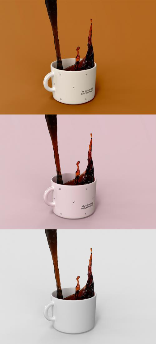 Adobe Stock - 3D Coffee Mug Splash Mockups - 473629727