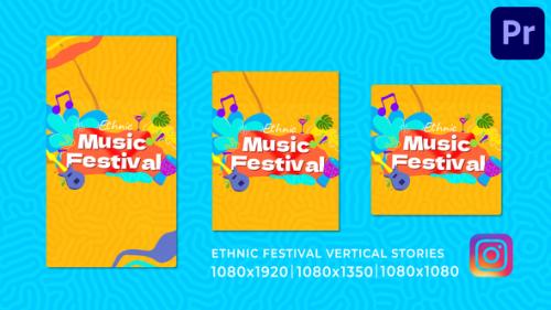 Videohive - Ethnic Music Festival Event Stories Reels - 51061244
