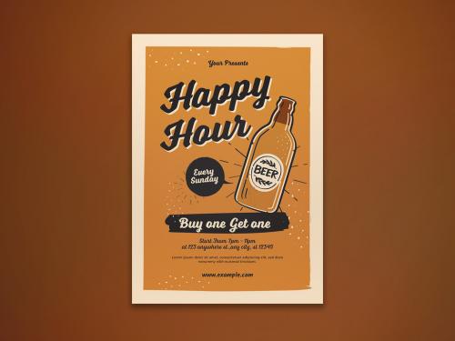 Adobe Stock - Happy Hour Flyer - 473800353