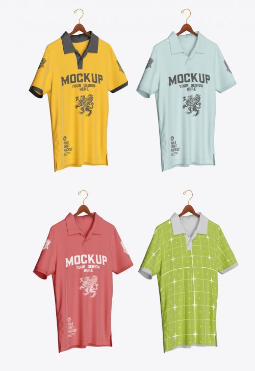 Adobe Stock - Men's Short Sleeve Polo Shirt Mockup - 473841307