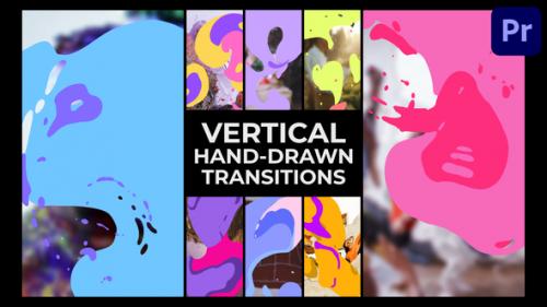Videohive - Vertical Liquid Hand Drawn Transitions | Premiere Pro - 51195613
