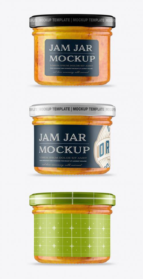 Adobe Stock - Glass Jam Jar Mockup - 473850323