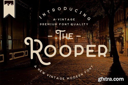 The Rooper | Vintage Monoline Font 23F2QMQ