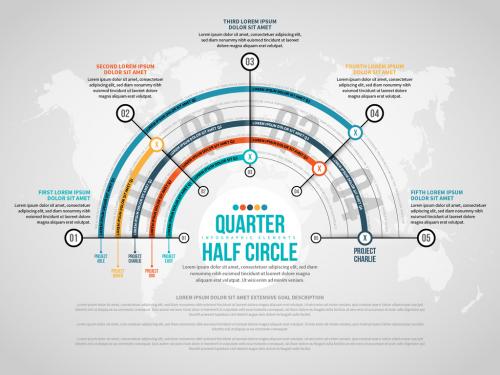 Adobe Stock - Quarter Half Circle Infographic - 475617724
