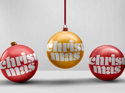 Adobe Stock - Christmas Ball Mockup - 475617930