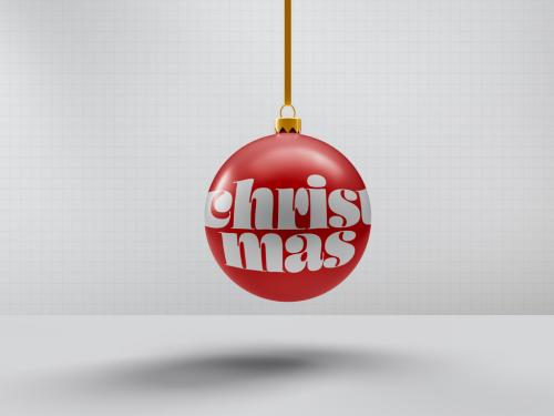 Adobe Stock - Christmas Ball Mockup - 475617939