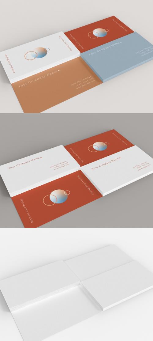 Adobe Stock - Stacked Business Cards Mockup - 476112871