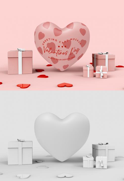 Adobe Stock - 3D Valentine's Day Balloon Sale Mockup - 476113967