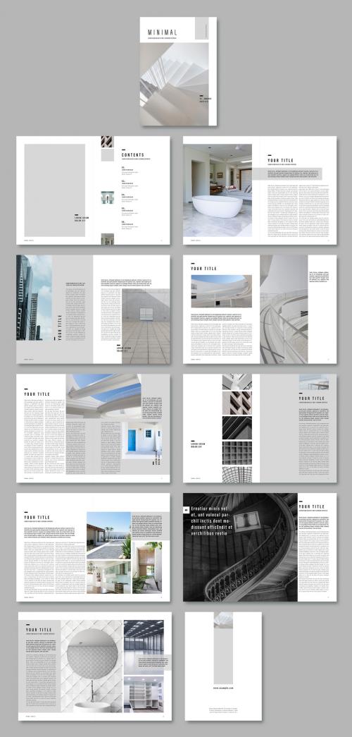 Adobe Stock - Minimal Multipurpose Light Grey Magazine - 476114330