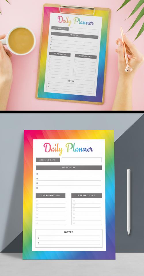 Adobe Stock - Daily Planner Layout Design - 478192142