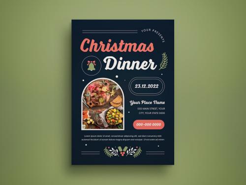 Adobe Stock - Christmas Dinner Flyer Photo Layout - 478192477