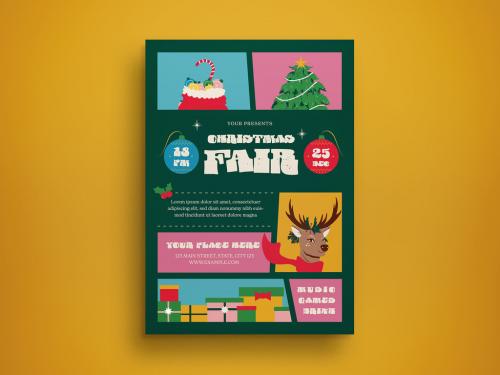 Adobe Stock - Christmas Fair Flyer Layout - 478192479
