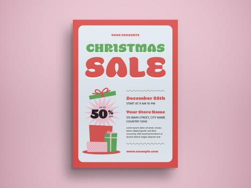 Adobe Stock - Christmas Sale Flyer Layout - 478192494