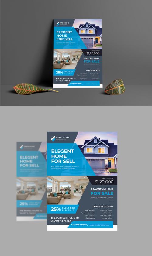 Adobe Stock - Real Estate Flyer Layout - 478396168