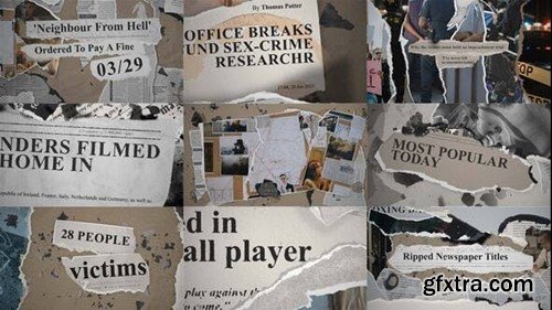 Videohive Ripped Newspaper Titles 51326020
