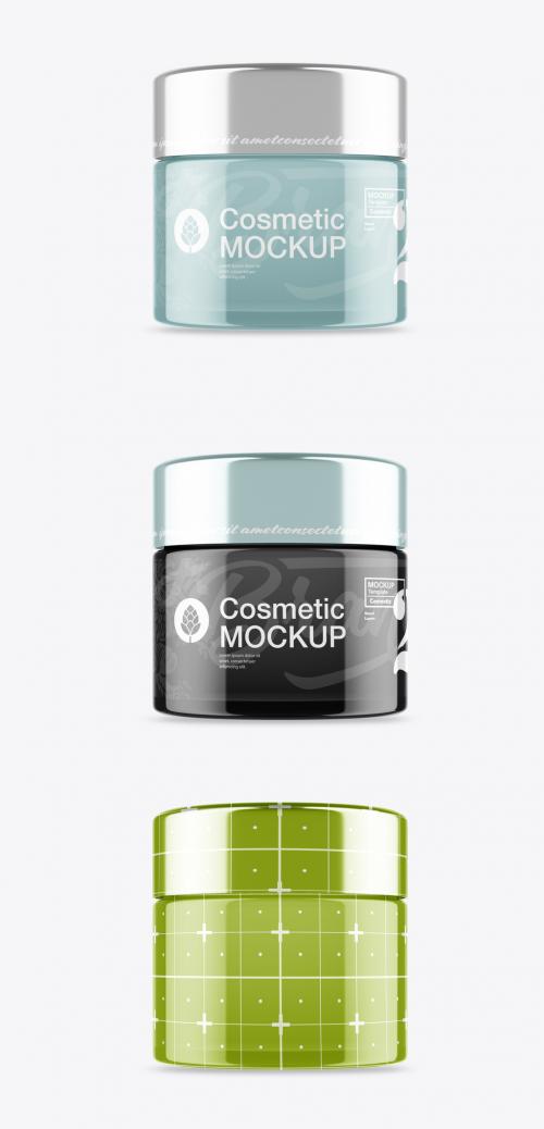 Cream Cosmetic Jar Mockup