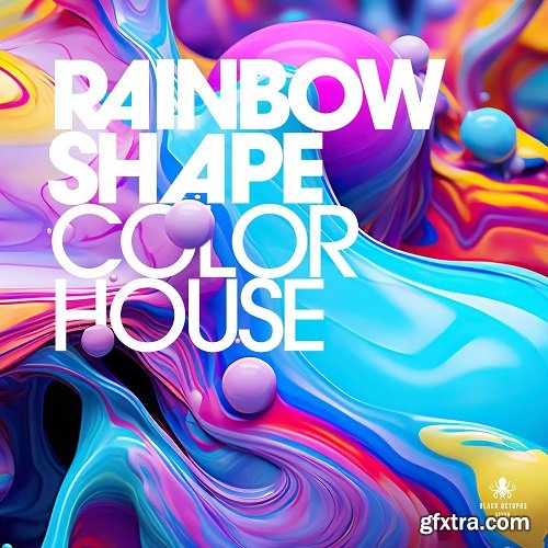 Black Octopus Sound Rainbow Shape Color House