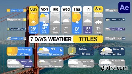 Videohive 7 Days Weather Titles for After Effects 51311600