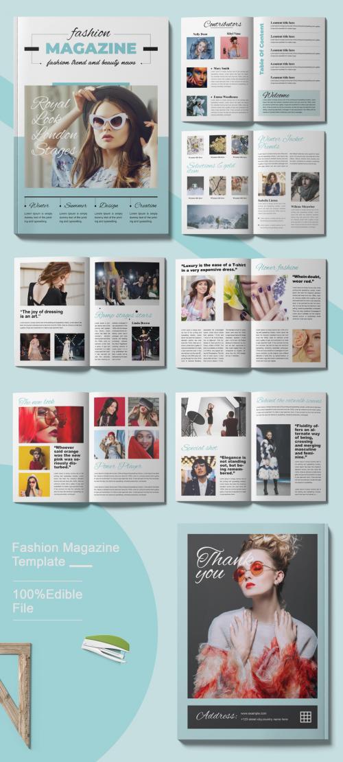 Fashion Magazine Look Book Layout Design